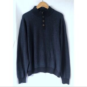 Maker & Company Blue Wool Cotten Burton Sweater L